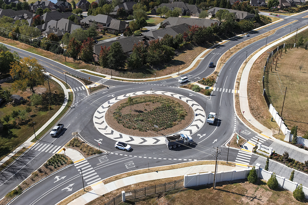 Pedestrian friendly roundabout design